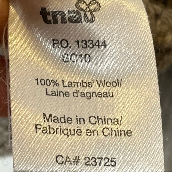 TNA Aritzia Cowichan 100% Lambs Wool Sweater Earth Tones Cozy Comfy - Picture 10 of 11